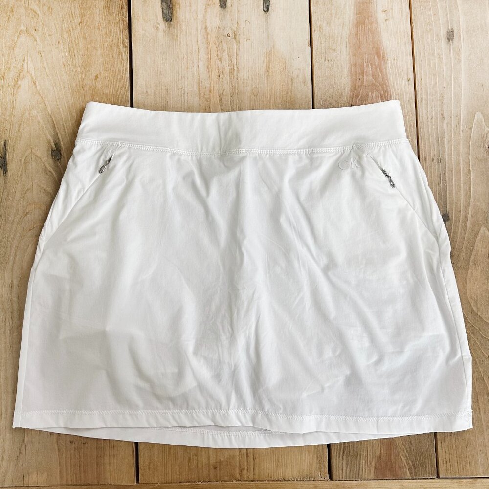 Calvin Klein CK Performance Skort Womens Small White Athletic Golf Ladies M